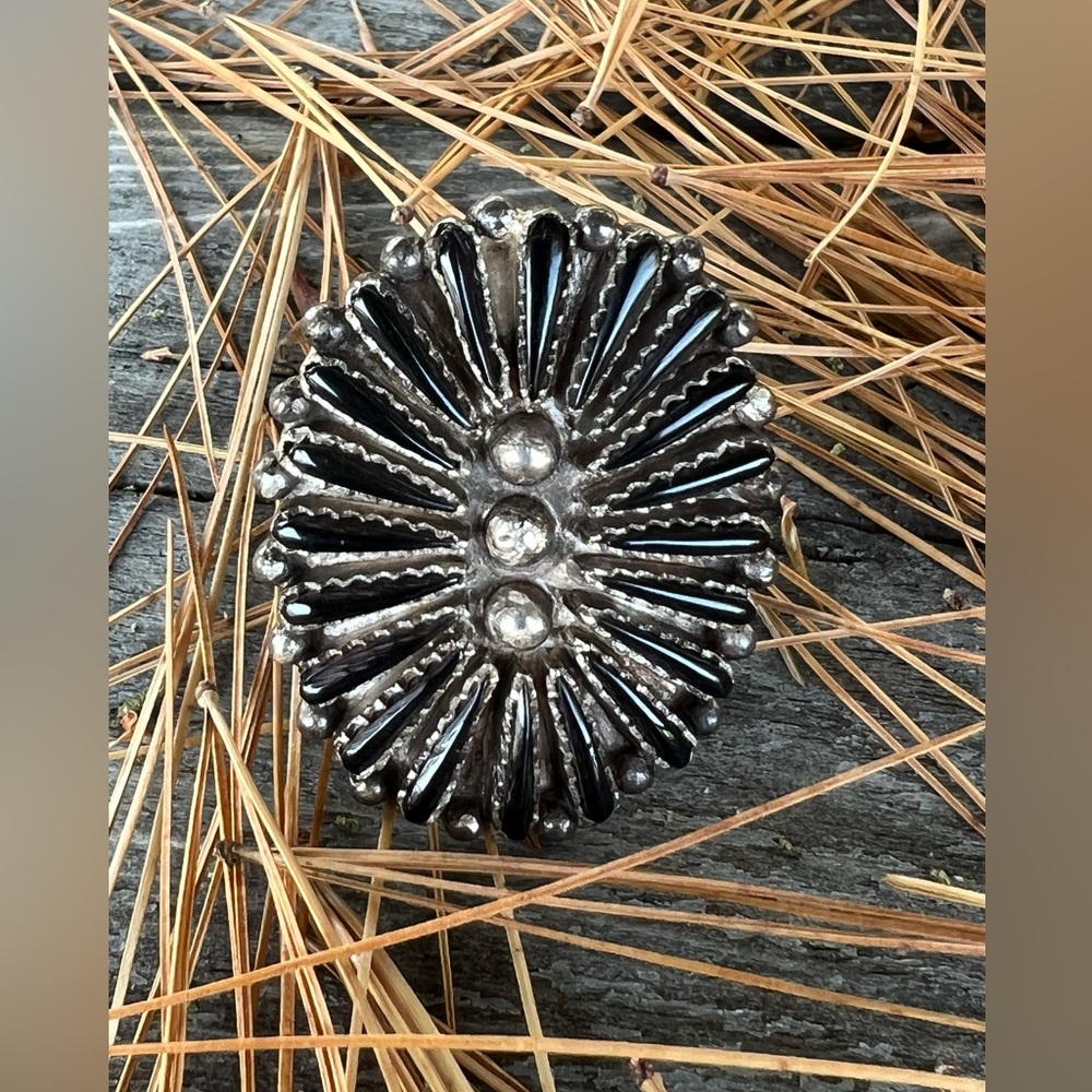 Elegant Black onyx and sterling Silver Women's Ring